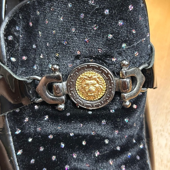 Vero Cuoio Made in Italy Men’s Shoes Glossy Black with Gold Emblem Size 40 - Picture 3 of 8